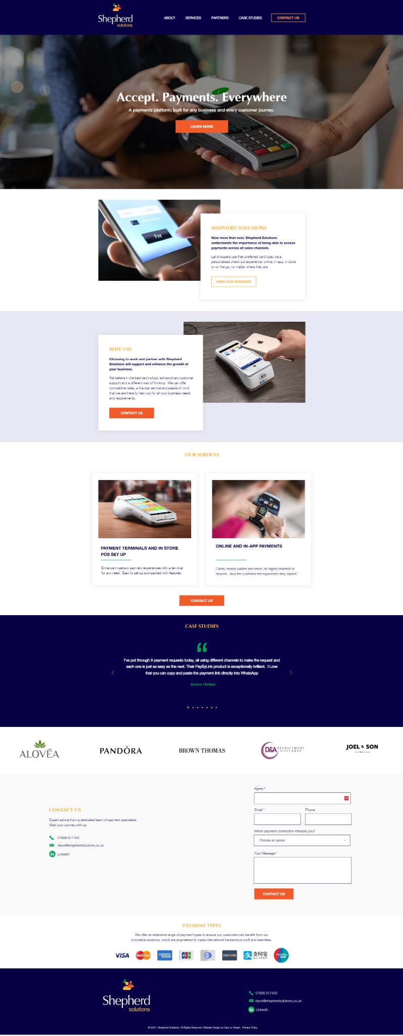 Shepherd Solutions payments platform screenshot