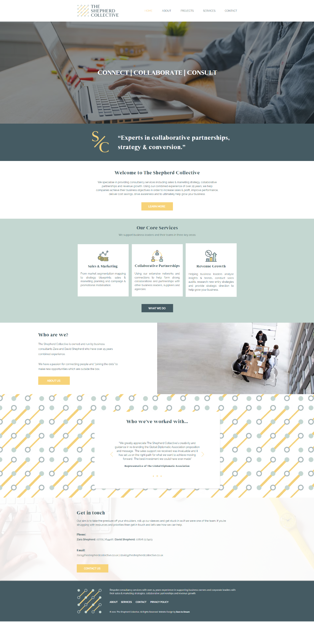 The Shepherd Collective consultancy website screenshot