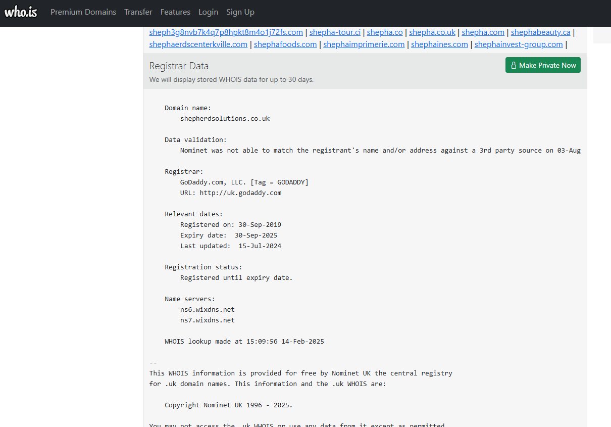 Whois Shepherd Solutions
